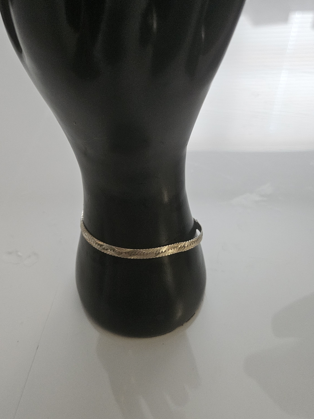 Sterling Silver Herringbone Chain Bracelet - Women Jewelry